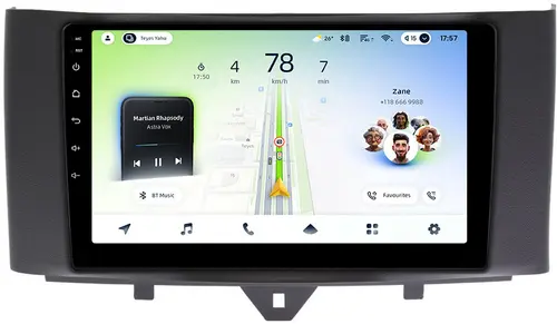 Магнитола для Smart ForTwo W451 2010-2015 - Teyes CC4L монитор 9" IPS, Android 14, Быстрая, Snapdragon 662, CarPlay, 4G SIM-слот