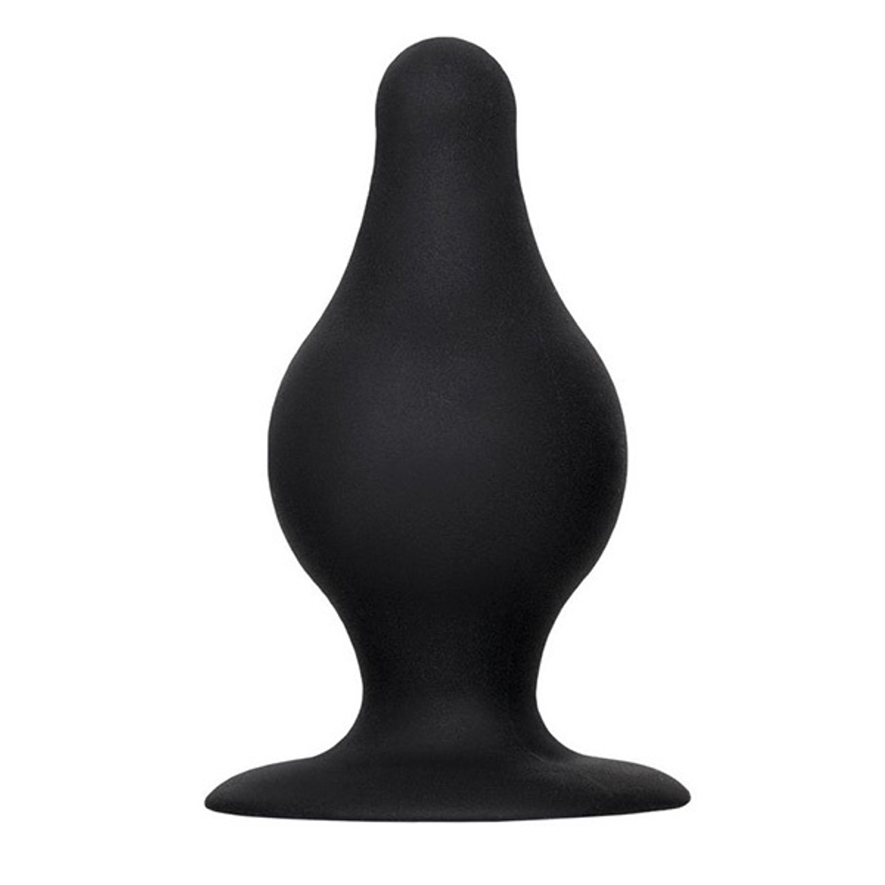 Черная анальная втулка 8см Erotist Toys Anal Plug Spade Size S