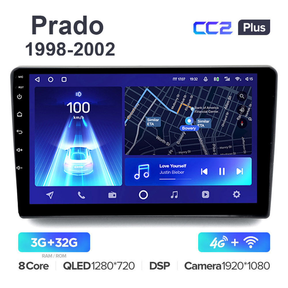 Teyes CC2 Plus 9"для Toyota Land Cruiser Prado 1998-2002