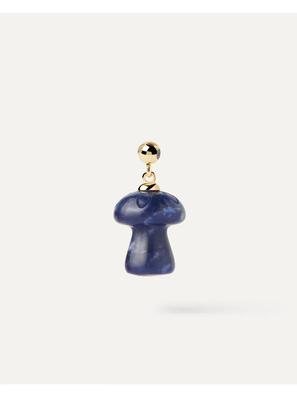 Подвеска-шарм Mushroom Sodalite серебро 925 пробы покрытое золотом