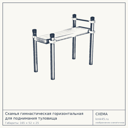 Скамья гимнастическая горизонтальная для поднимания туловища — от 49 000 ₽