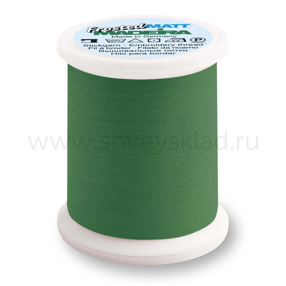 Нитки вышивальные супер матовые Madeira Frosted Matt №40, 500 м, цв. 7704, 9848, 1 катушка