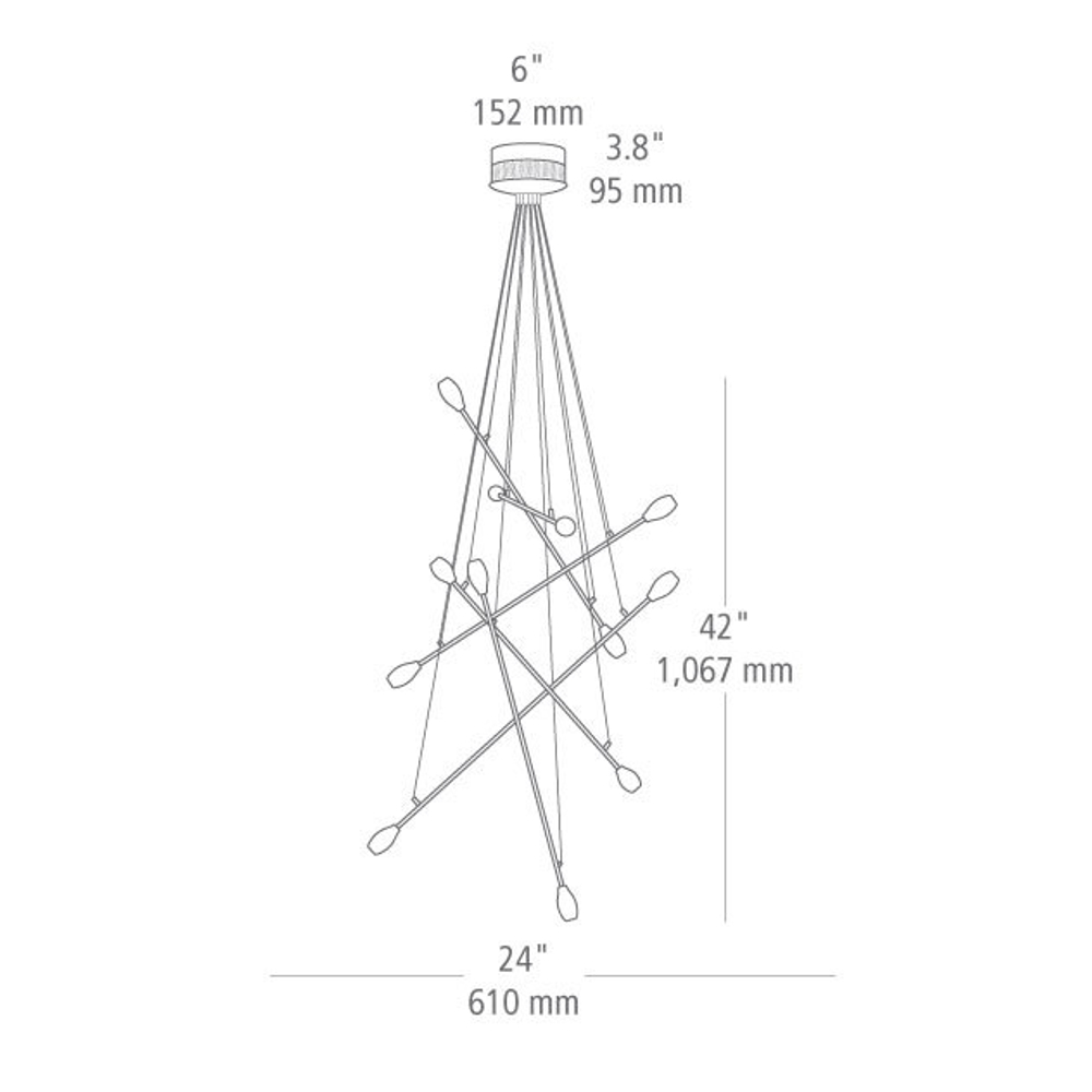 BATONS CHANDELIERBy LBL Lighting