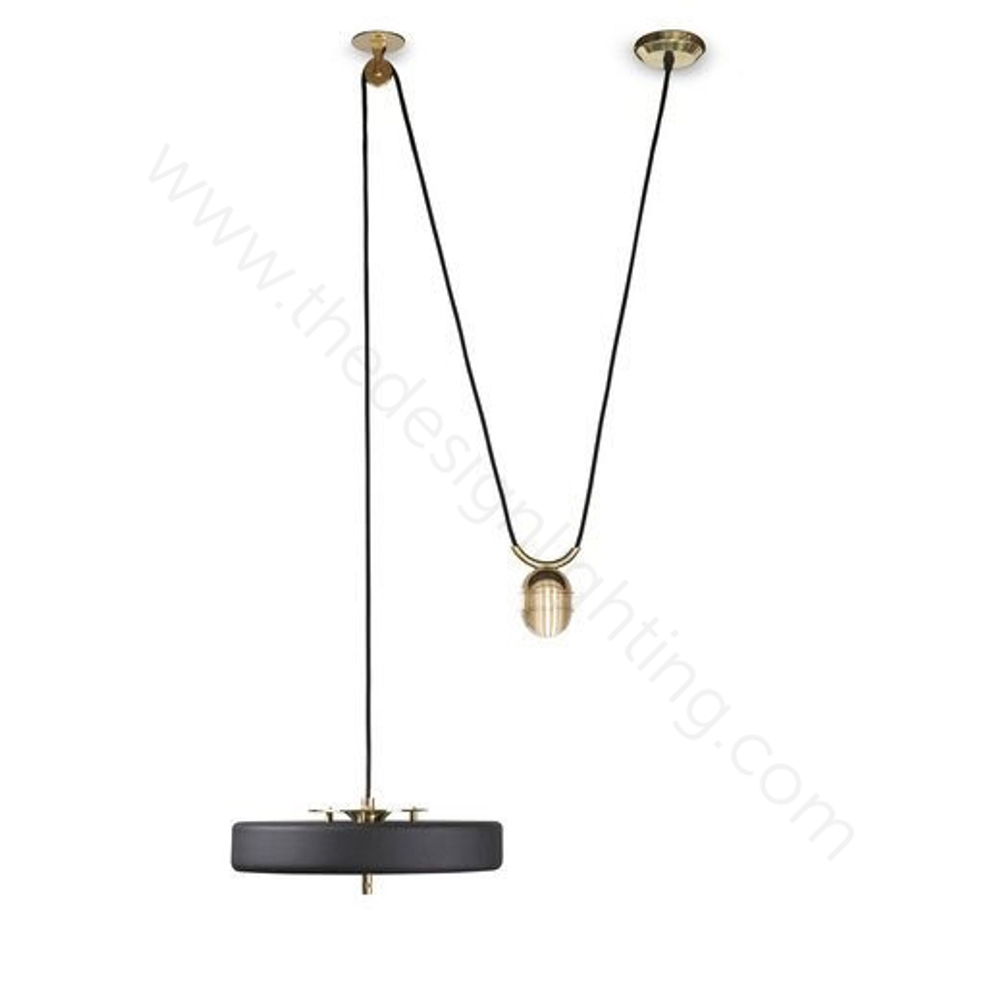 Pendant design lamp  Revolve Rise & Fall by Bert Frank (Black)