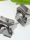 Серьги металл "Атмосфера" ромб мятый, цвет серый