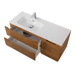 Подвесная тумба с раковиной BelBagno ETNA 120 Rovere Nature левая, ETNA-1200-2C-1A-SO-RN-L + BB1200ETL-L