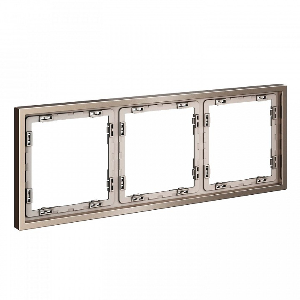Рамка на 3 поста Voltum S70 METAL VLSM120310