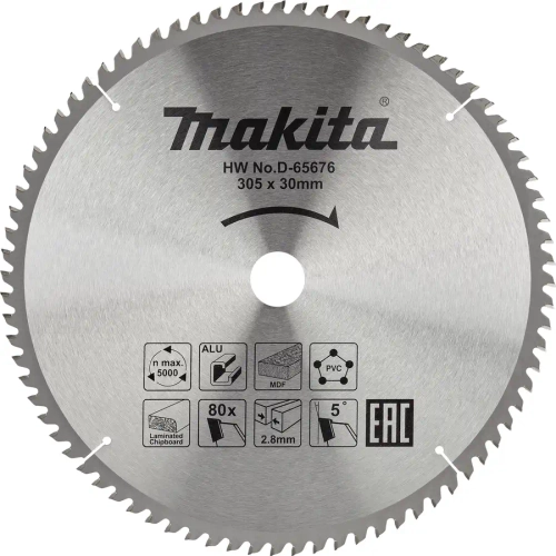 Пильный диск универсальный 305x30x2,8/2x80T Makita D-65676