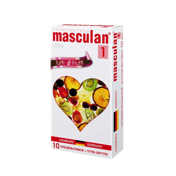 Презервативы "Masculan, 1 Ultra Tutti-Frutti" ароматизированные, 10 шт.