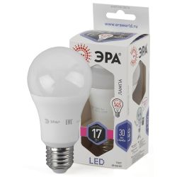 Лампа светодиодная ЭРА STD LED A60-17W-860-E27 17Вт груша холодный дневной свет Е27 | Лампы cветодиодные Груша (A)