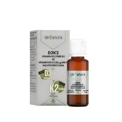 VeNatura, Vitamin D3 + K2 Supplement, 20 ml | Витамин D3 + K2, 20 мл