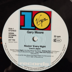Винтажная виниловая пластинка LP Gary Moore Rockin Every Night Live In Japan (Germany 1986)