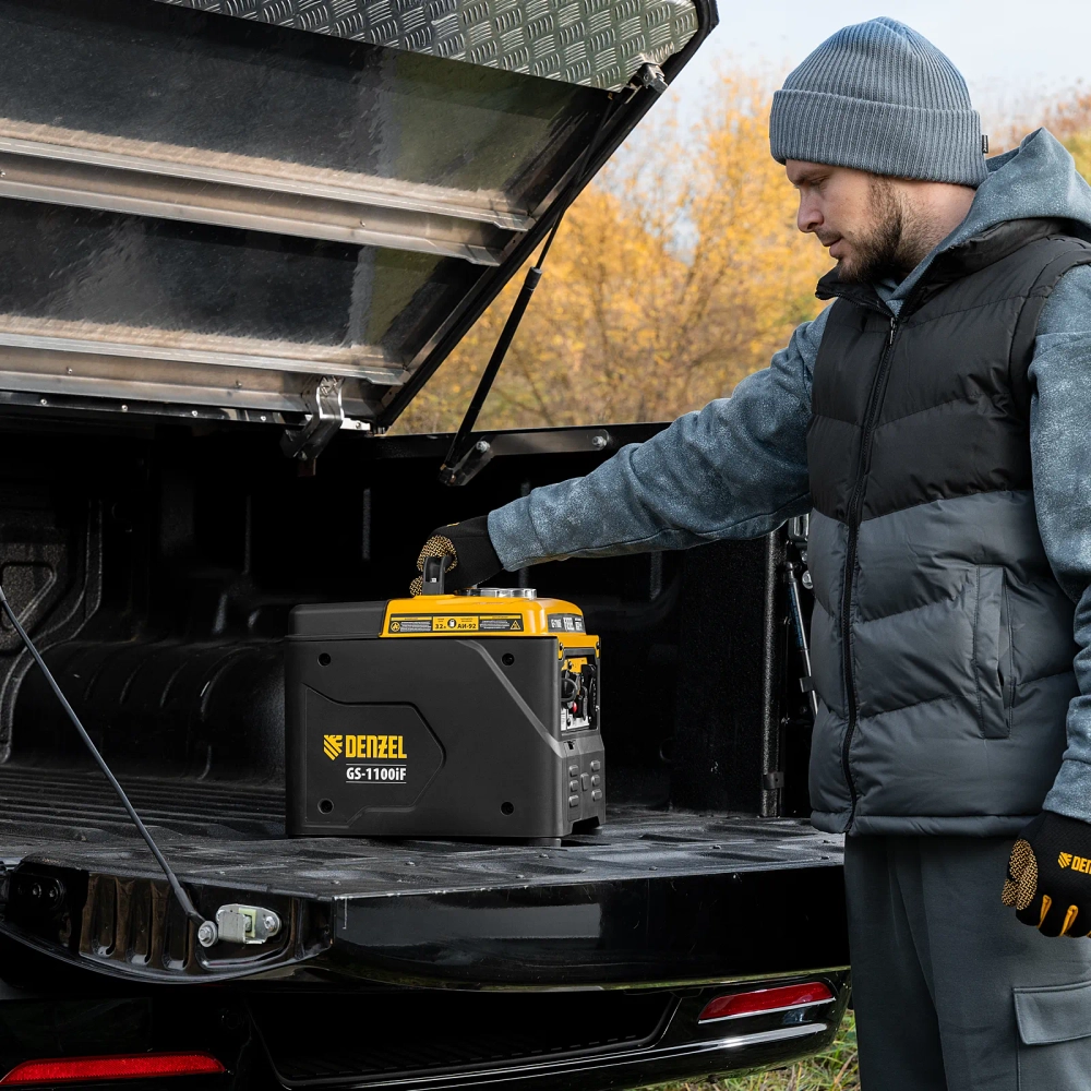Генератор бензиновый инверторный 1,1 кВт DENZEL GS-1100iF (94706)