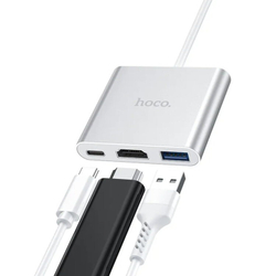 Hoco Type-C HB14 Easy use USB-C на USB3.0 HDMI/PD Адаптер