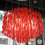 люстра verner panton spiral красная