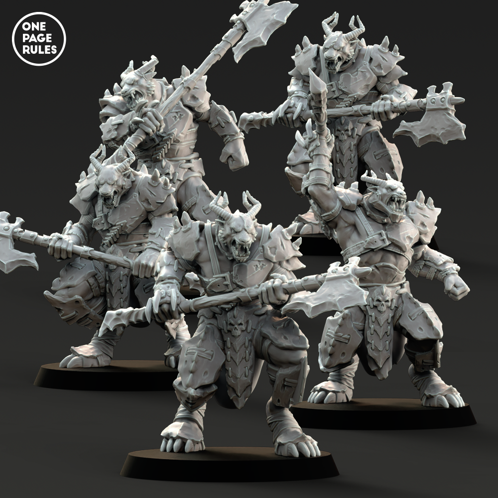 Beastmen Elite Warriors Axes