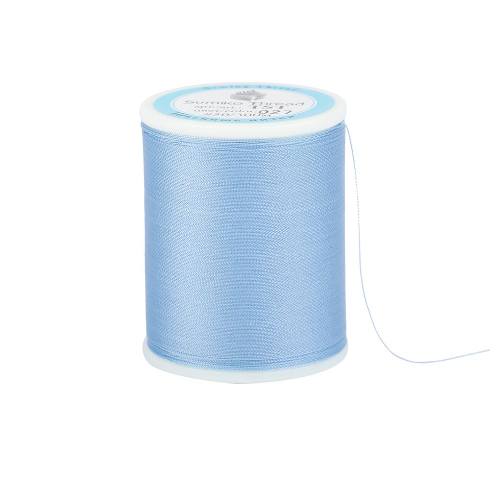 Нитки для трикотажных тканей SumikoThread 300 м, (328 ярд), 027 голубой