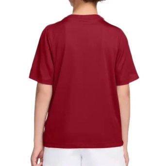 Футболка для мальчика теннисная Nike Boys Dri-Fit Multi Short Sleeve - tough red/white