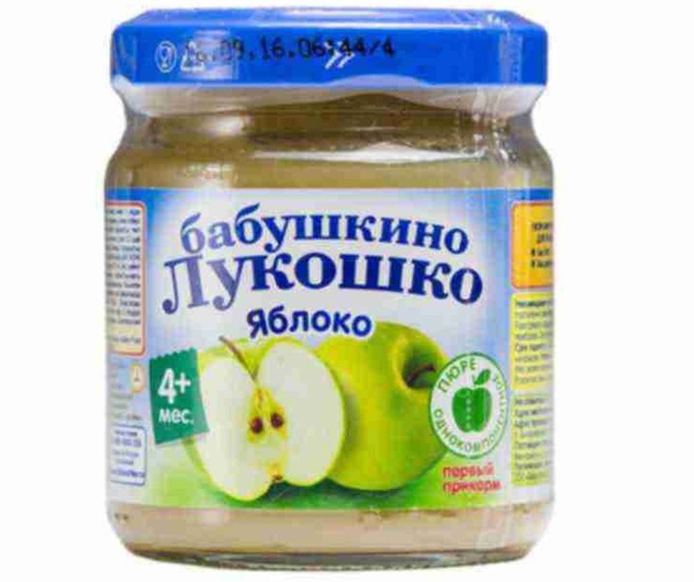 Пюре Бабушкино лукошко 100г Яблоко с 3 5мес