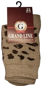 Носки женские тёплые GRAND LINE (ЖТ-67, леопард), ассорти, р. 23*