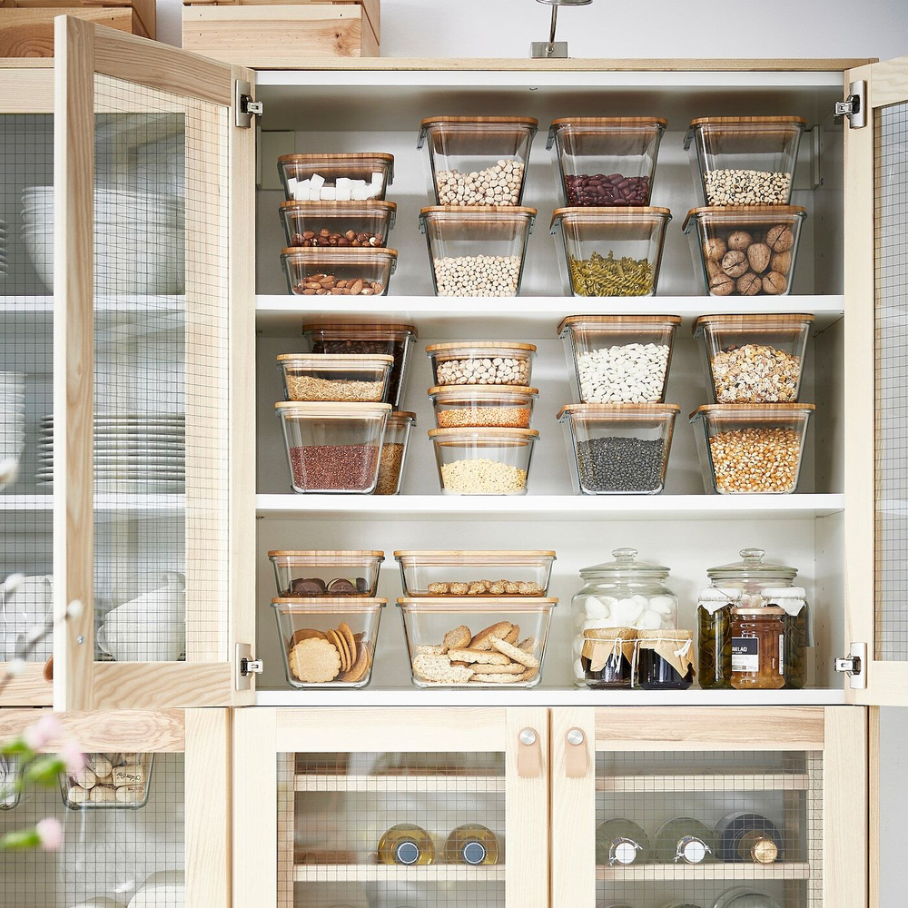 IKEA 365+ Контейнер для пищевых продуктов, квадратный/стеклянный, 600 мл