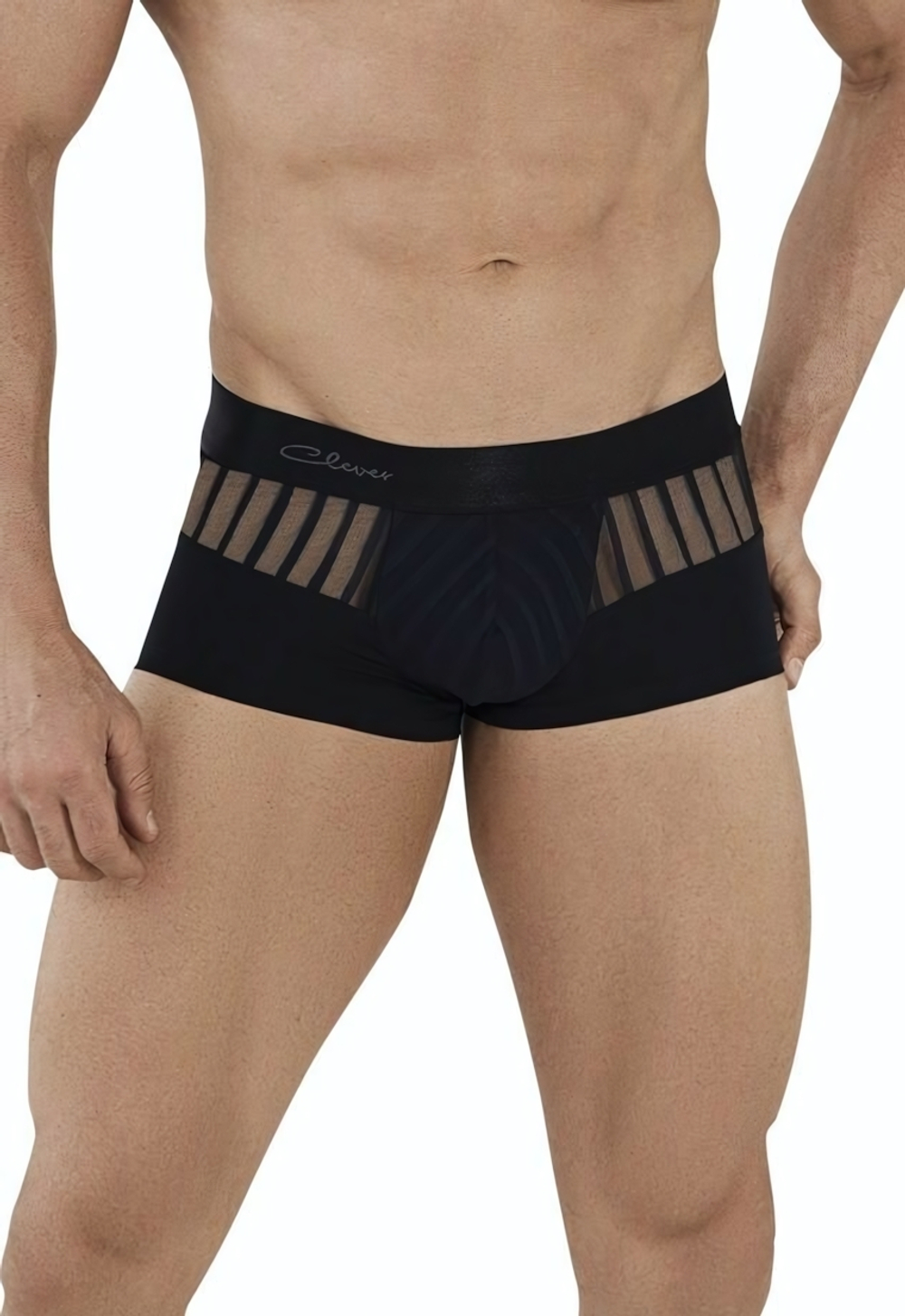 Черные трусы-хипсы с сетчатыми вставками Lucerna Latin Boxer (Размер: M) (Цвет: черный)
