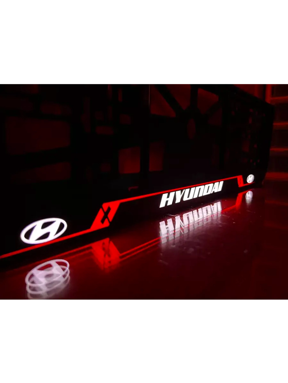 Рамка для номера с подсветкой RL. Hyundai.