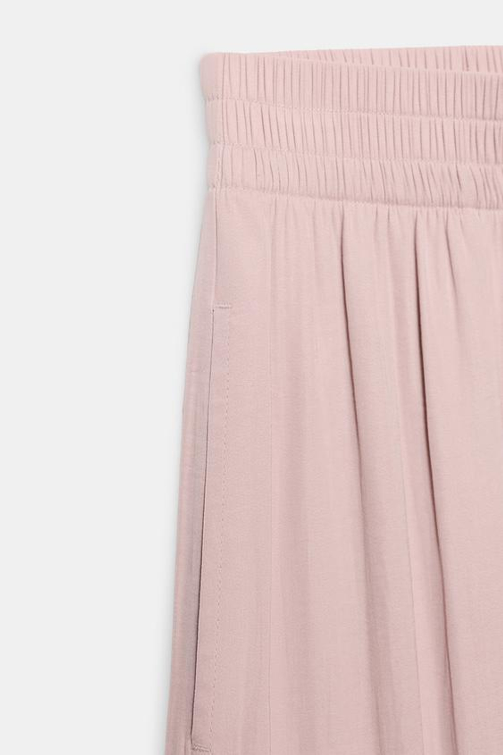 ZARA ШИРОКИЕ БРЮКИ С ВЫСОКОЙ ПОСАДКОЙ, РОЗОВЫЙ