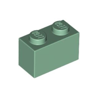Lego Кирпич 1х2 песочно-(зеленый) 4616581