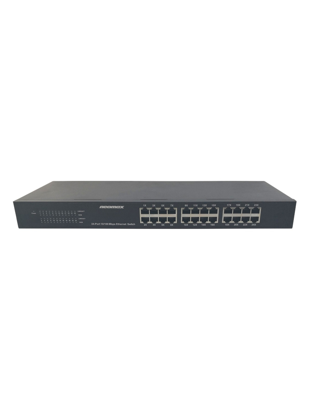 NEOMAX неуправляемый коммутатор NMS-124P-100-SR, 24 порта 100 Mbps, металл Rack