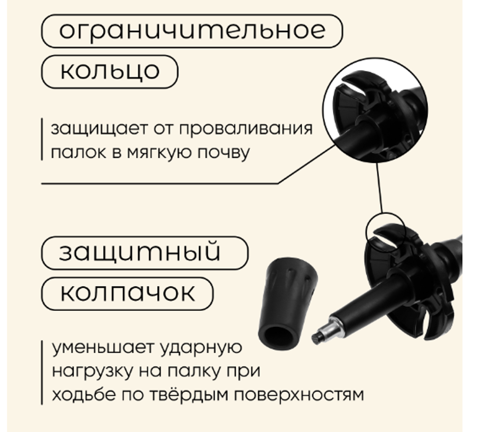 Палка трекинговая maclay Alu 100, телескопическая, 1 шт.