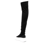 Rick Owens DRKSHDW Abstract Stockings Boot Black Milk Women"s