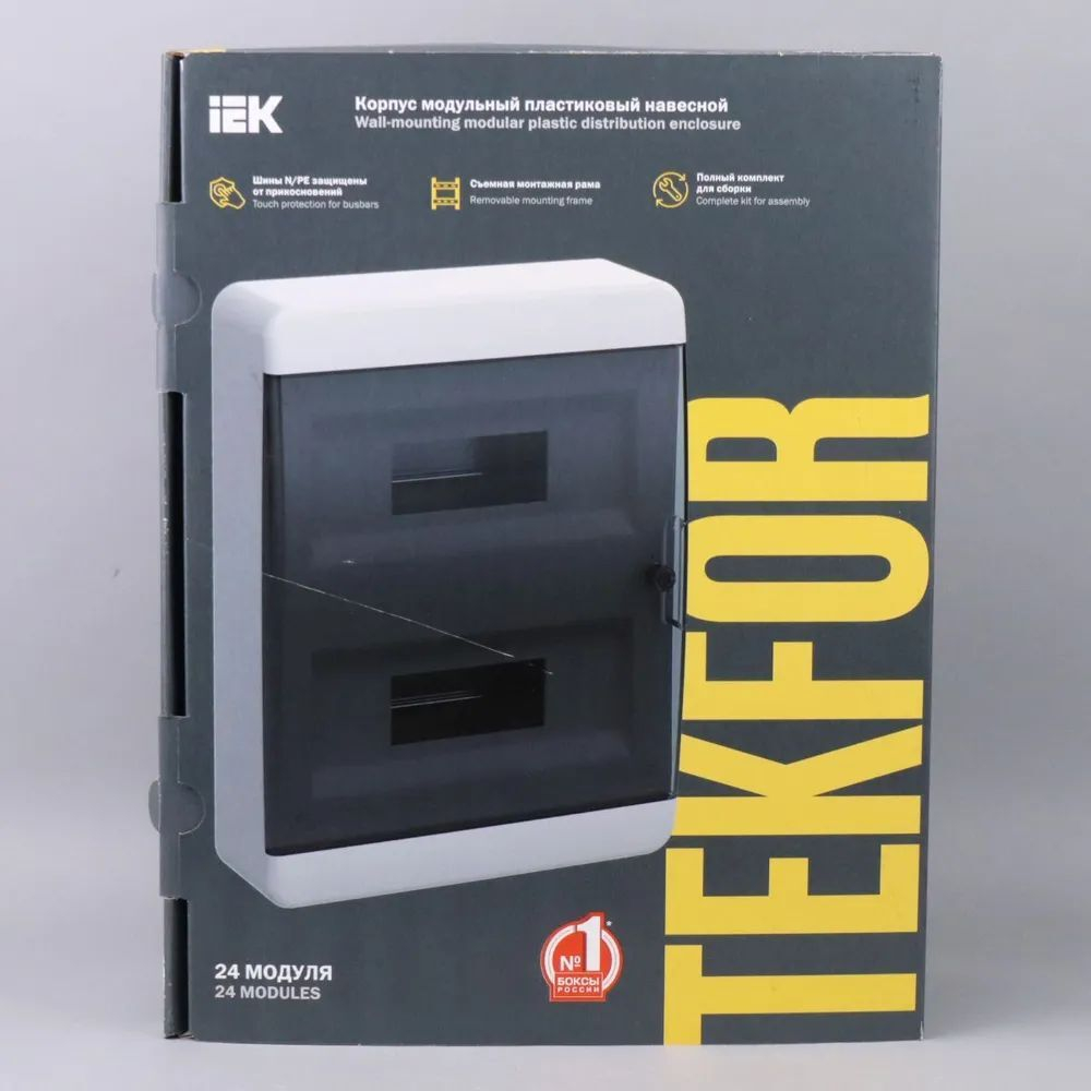 IEK TEKFOR Корпус пласт. ЩРН-П-24 IP41 черн. прозр. дверь