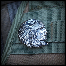 Клипса для системы MOLLE "Индеец" , мельхиор