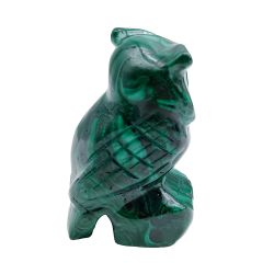 Фигурка совы из натурального малахита
