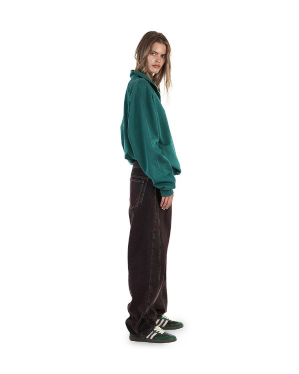 Толстовка Half-zip Liberté d'expression зеленая - фото 4