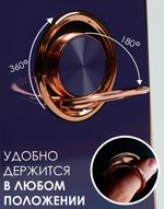 Стильный глянцевый чехол для SAMSUNG GALAXY S24 (не ULTRA/ FE/ PLUS!) с кольцом-подставкой и бархатной подкладкой