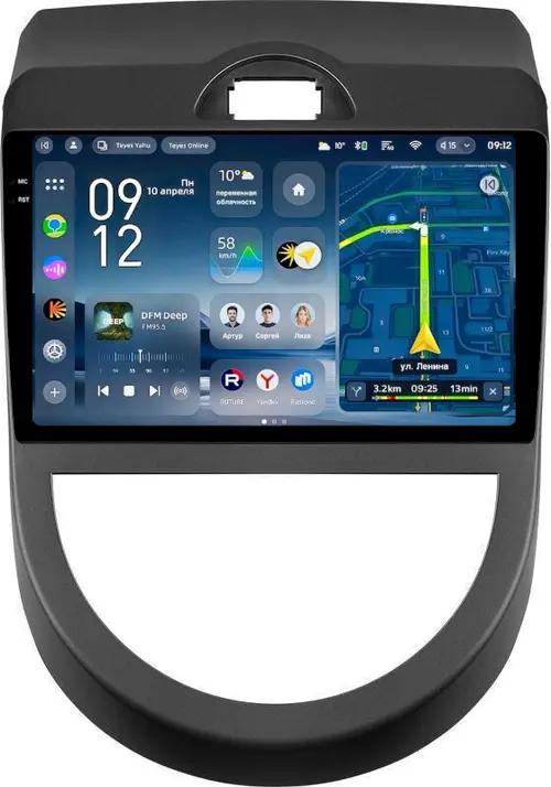 Магнитола для KIA Soul 1 2008-2011 - Teyes CC4-PRO монитор 9.5" 2K QLED на Android 13, Быстрейшая, Snapdragon 778G, ИИ, CarPlay, DSP, 4G SIM-слот