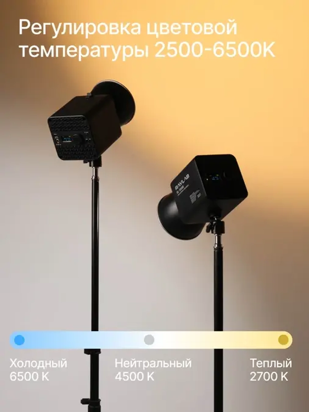 Осветитель светодиодный Raylab RL-100RGB 100W 5000mAh c аксессуарами