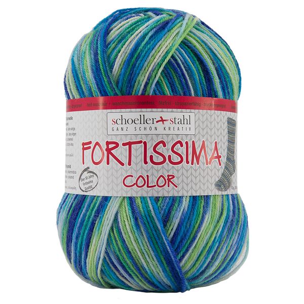 Пряжа Austermann (Аустерманн) Fortissima Socka 4-fach color / уп.5 мот. по 100 г, 420м, сапфир