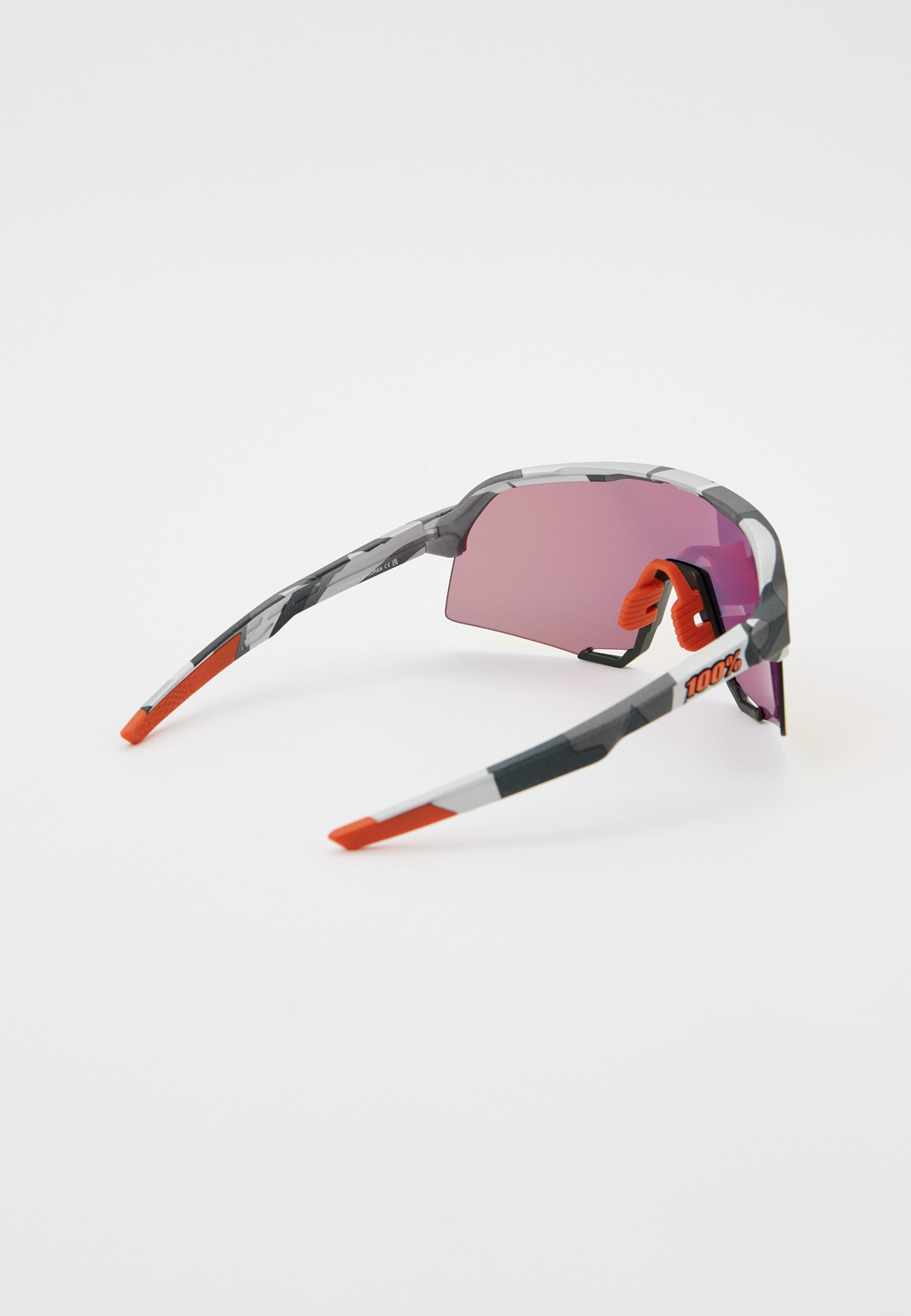 Спортивные очки с диоптриями 100% S3 - Soft Tact Grey Camo - HiPER Red Multilayer Mirror Lens