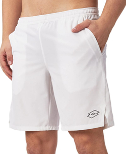Мужские теннисные шорты Lotto Tech I 9" Shorts - bright white/all black