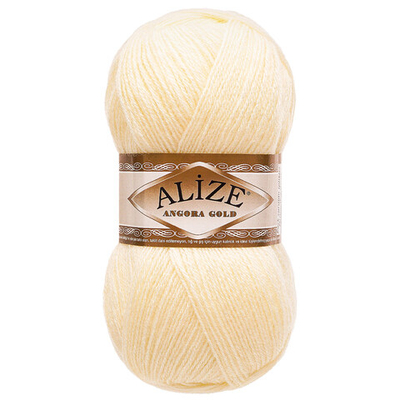 Пряжа Alize (Ализе) Angora Gold / уп.5 мот. по 100 г, 550м, 062 молочный A