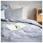 Комплект постельного белья IKEA ANGSLILJA (ЭНГСЛИЛЯ), Односпальный, Серый, 150x200, 50x80 см