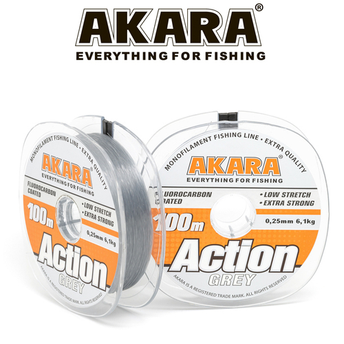 Леска Akara Action Grey 100 м 0,25 серая