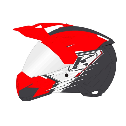Шлем Klim X1 Gamma Helmet CCC/DOT, цвет Gloss strike - Fiery red - White, размер LG (RR)