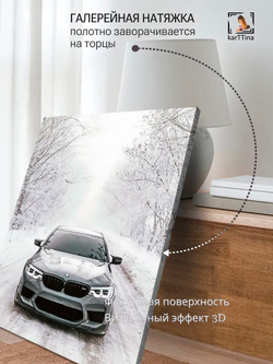Картина "BMW M5", на стену для интерьера 30х40см 1шт.