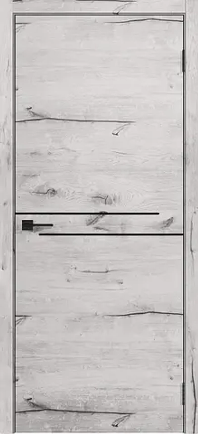 Л-4 — Рустик серый, 2000х800, Глухая (ДГ)