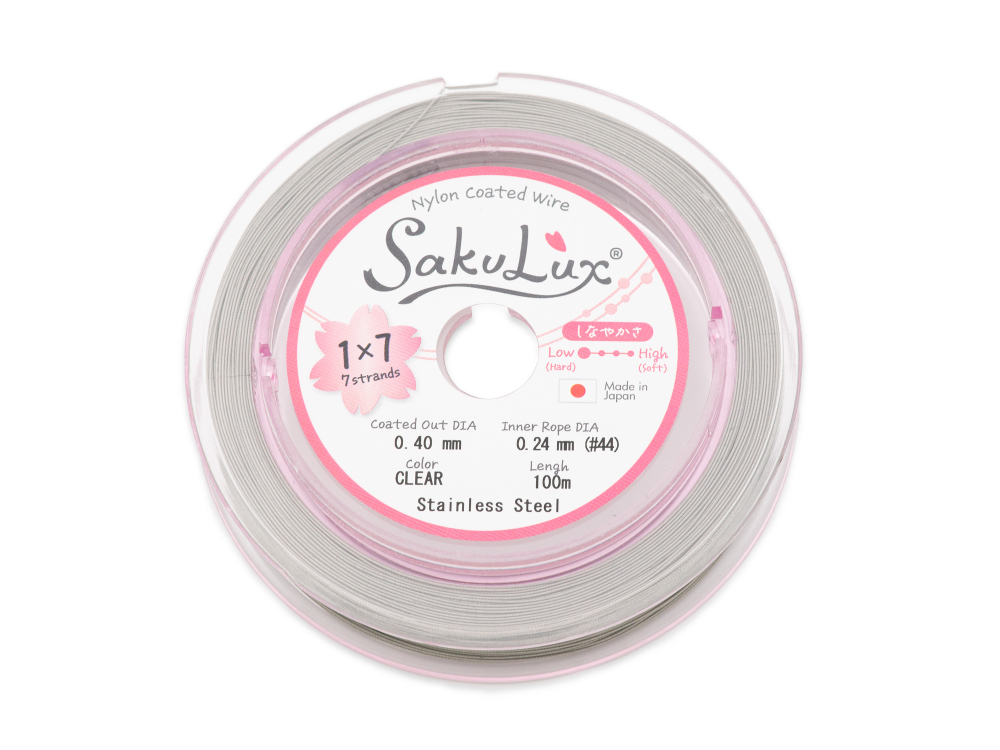 Тросик ювелирный 0,40мм "SakuLux" (СакуЛюкс) 100 метров, цвет сталь