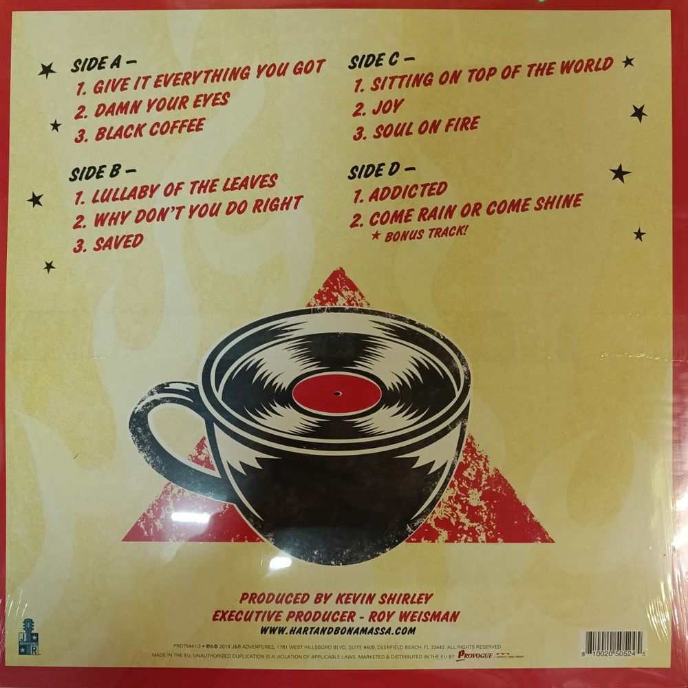 Beth Hart & Joe Bonamassa ‎– Black Coffee 2LP (Голландия 2021г.) Coloured